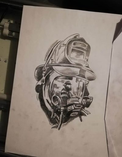 pompier reflet casque pompier dessin so tattoo les essarts 85