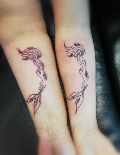tatouage sirene identique deux bras so tattoo les essarts 85
