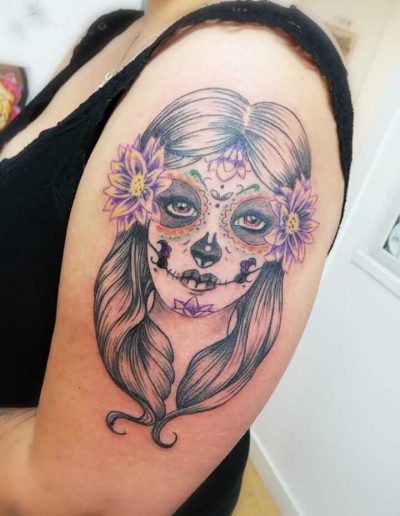 tatouage tete fille mexicaine so tattoo les essarts 85