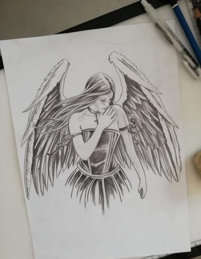 dessin ange femme so tattoo les essarts 85