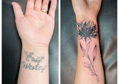 recouvrement avant bras fleur so tattoo les essarts 85