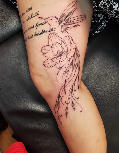 tattoo colibri fleur so tattoo les essarts 85